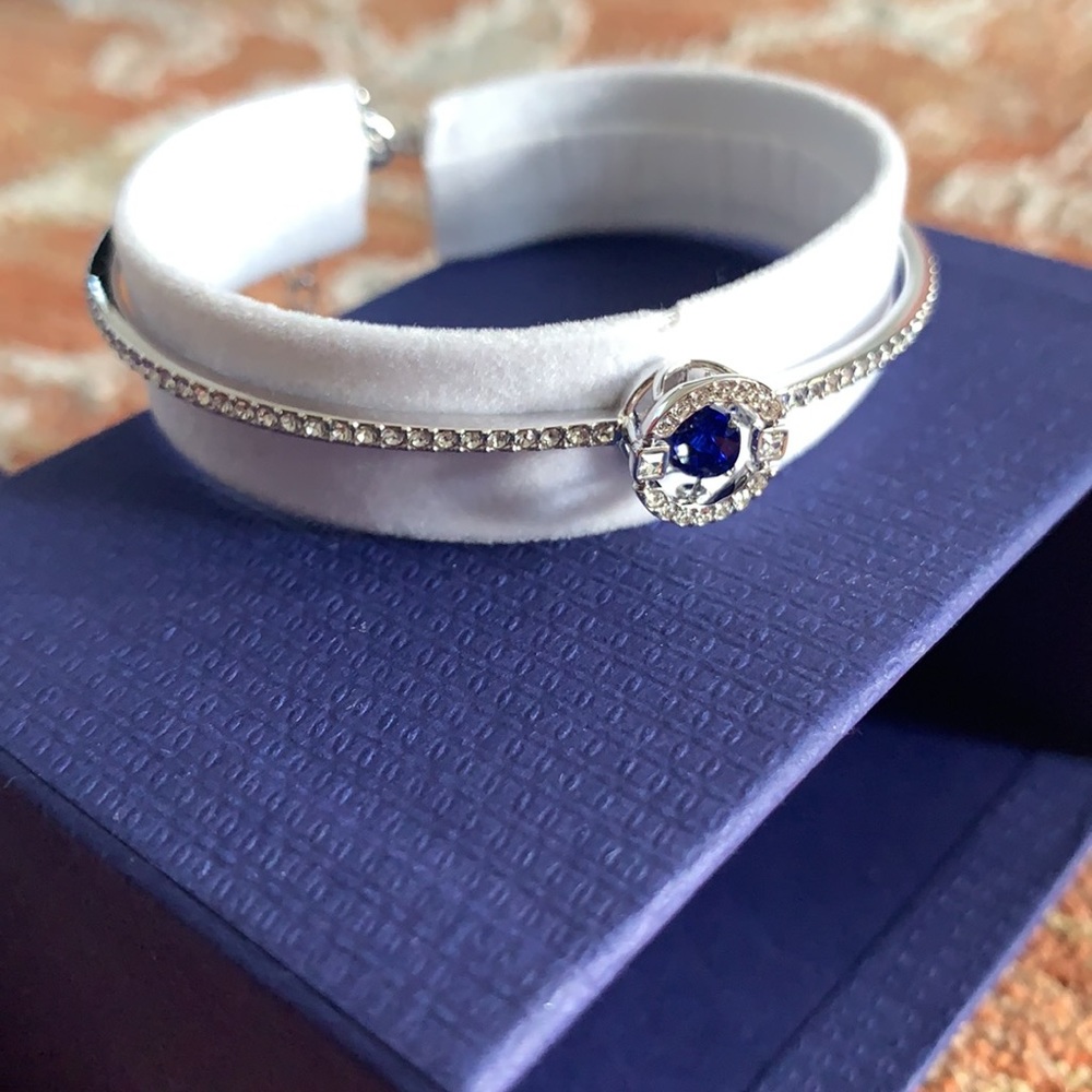NIB Swarovski Crystal Dancing blue crystal pavé bracelet